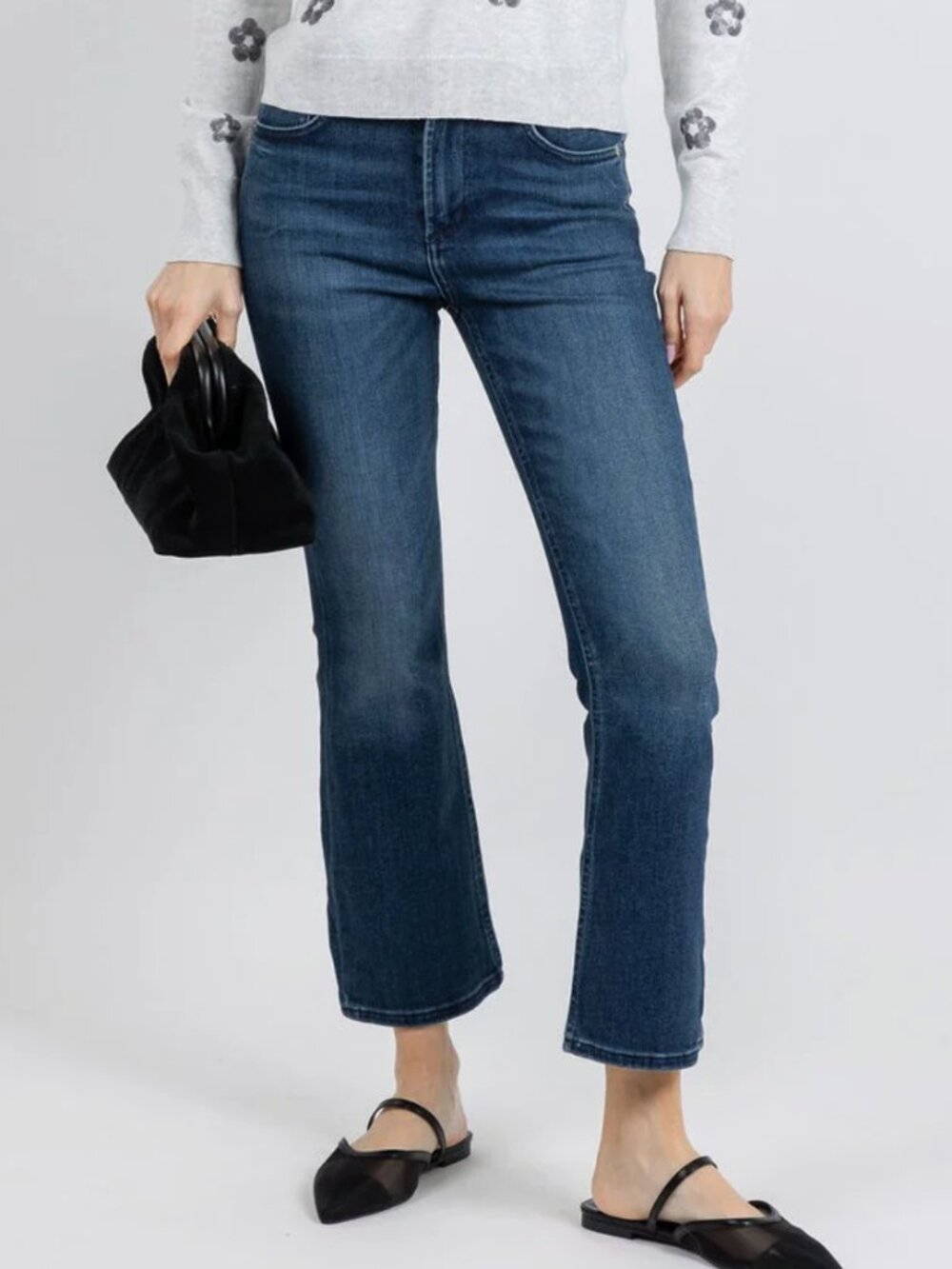 Citizens of Humanity Mid Rise Isola Cropped boot cut Jeans Regency 25 NWOT